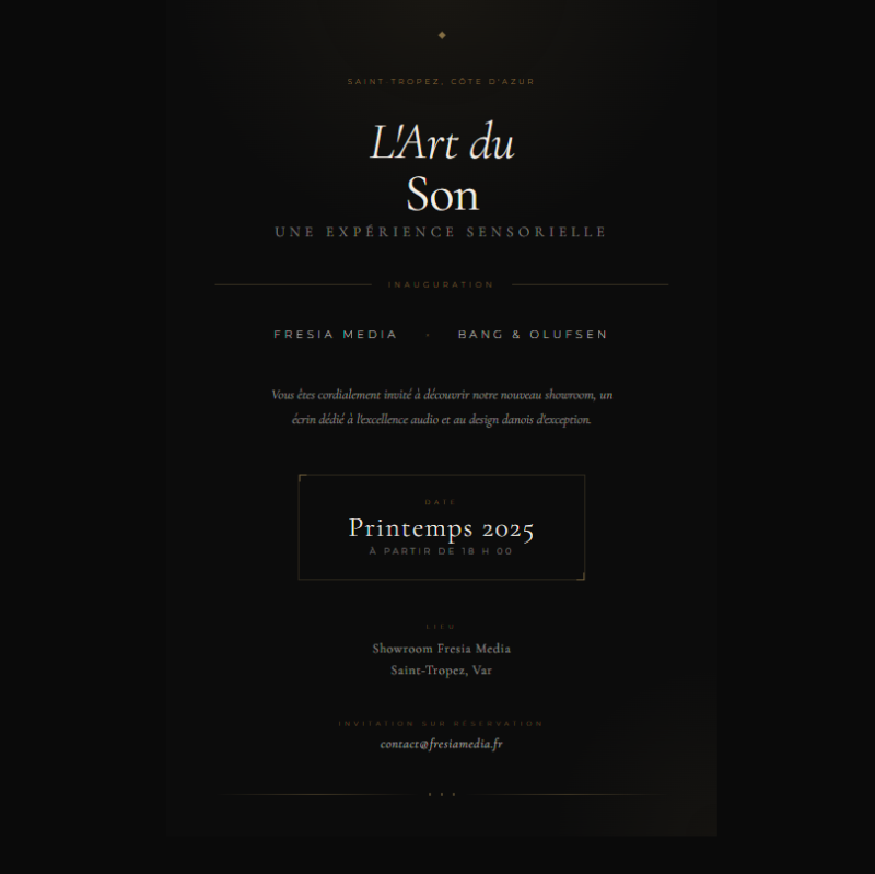 showroom Bang of olufsen St Tropez